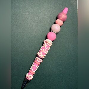 Pink Beaded Pen